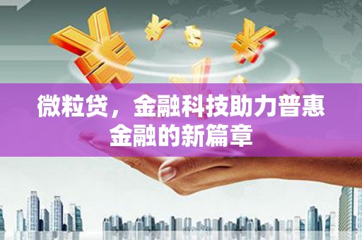 兰西微粒贷，金融科技助力普惠金融的新篇章