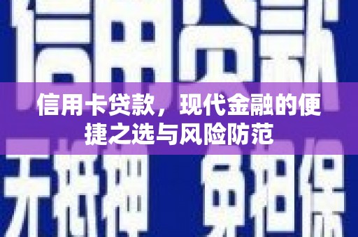 兰西信用卡贷款，现代金融的便捷之选与风险防范