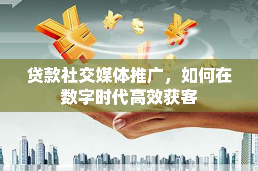 兰西贷款社交媒体推广，如何在数字时代高效获客