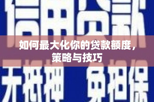 兰西如何最大化你的贷款额度，策略与技巧