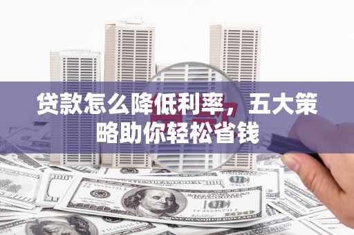 兰西贷款怎么降低利率，五大策略助你轻松省钱