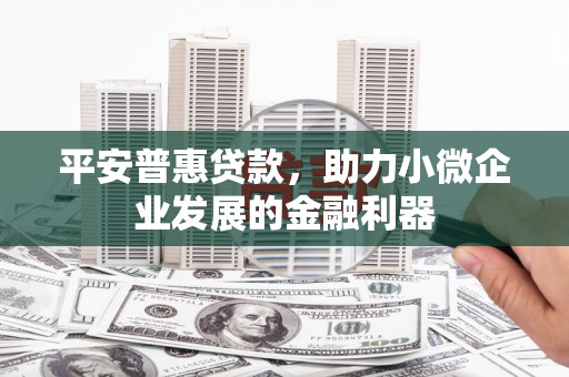 兰西平安普惠贷款，助力小微企业发展的金融利器