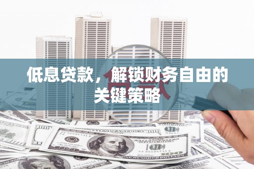 兰西低息贷款，解锁财务自由的关键策略