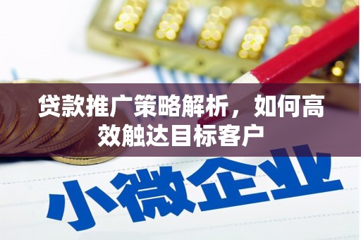 兰西贷款推广策略解析，如何高效触达目标客户
