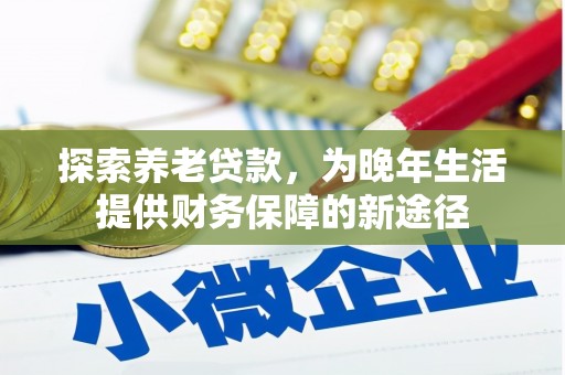 兰西探索养老贷款，为晚年生活提供财务保障的新途径