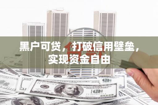 兰西黑户可贷，打破信用壁垒，实现资金自由