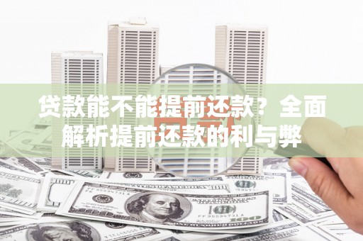 兰西贷款能不能提前还款？全面解析提前还款的利与弊