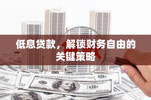 兰西低息贷款，解锁财务自由的关键策略