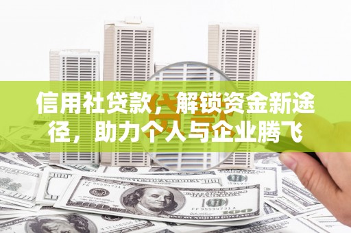 兰西信用社贷款，解锁资金新途径，助力个人与企业腾飞