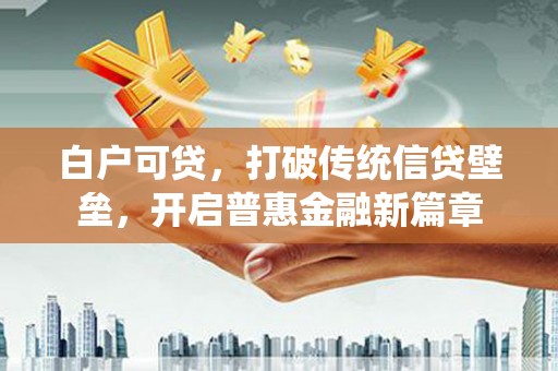 兰西白户可贷，打破传统信贷壁垒，开启普惠金融新篇章