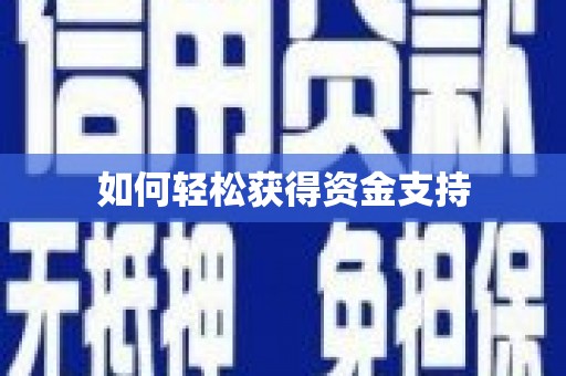 兰西如何轻松获得资金支持