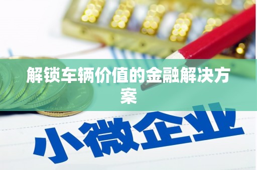 兰西解锁车辆价值的金融解决方案