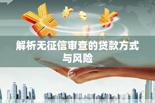 兰西解析无征信审查的贷款方式与风险